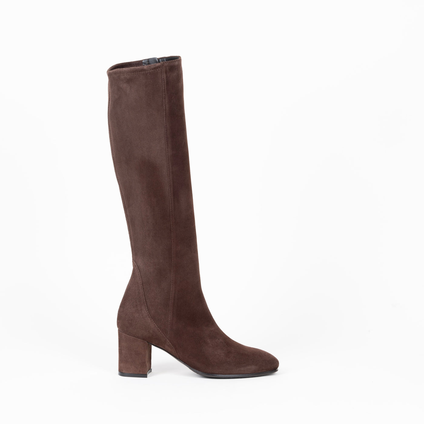Brown Suede Stretch Boots