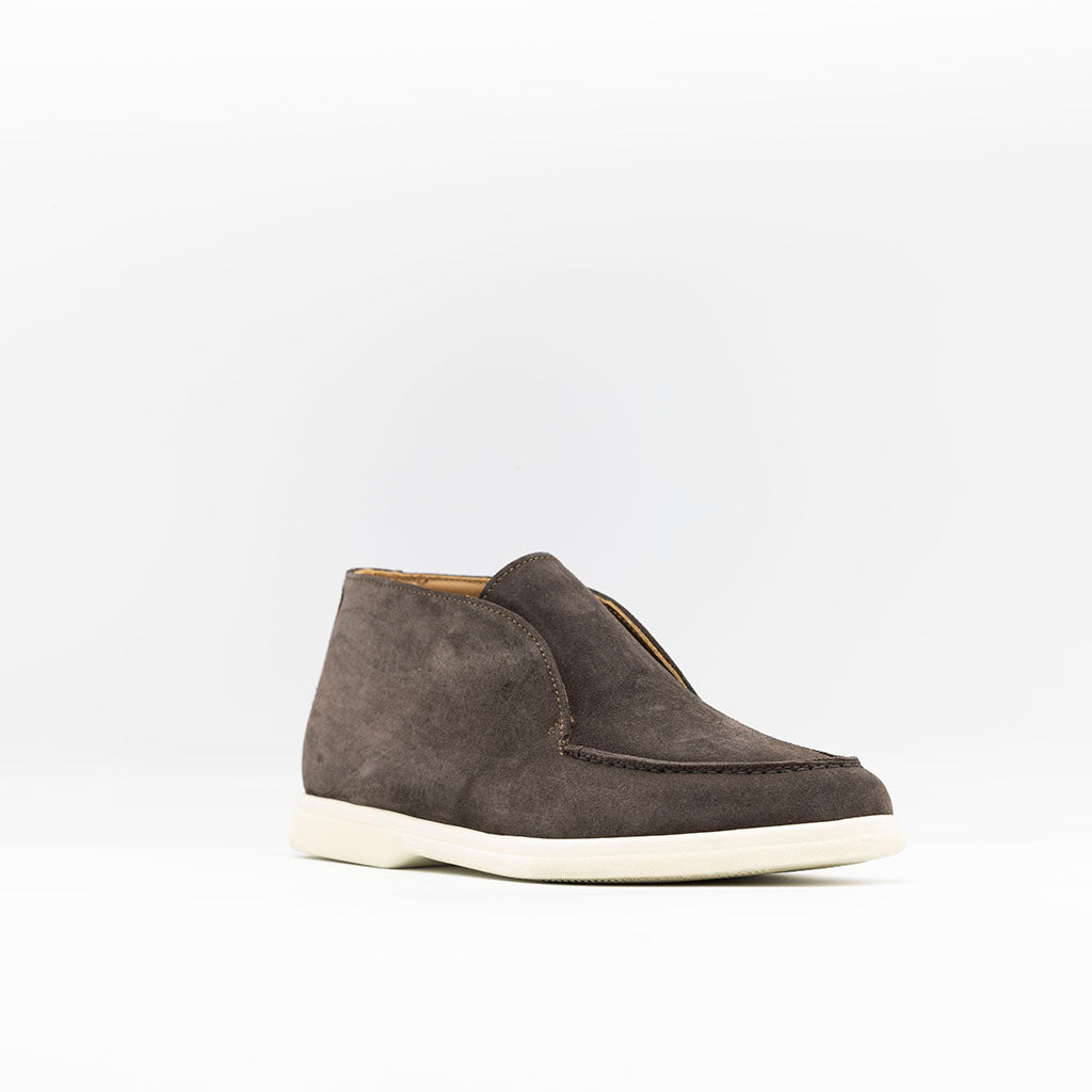 Brown suede leather open walks