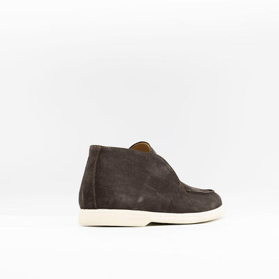 Brown suede leather open walks