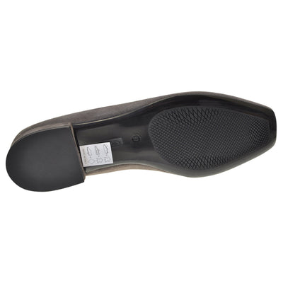 Square-toe Loafers in Grey suede